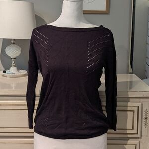 Metaphor Deep Purple Crew Neck Sweater